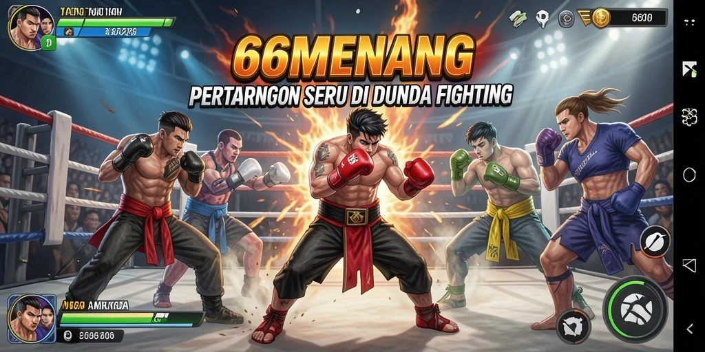 Tampilan seru pertarungan karakter di 66MENANG.