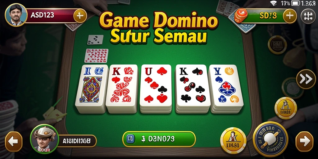Tampilan gameplay seru dalam permainan Domino.