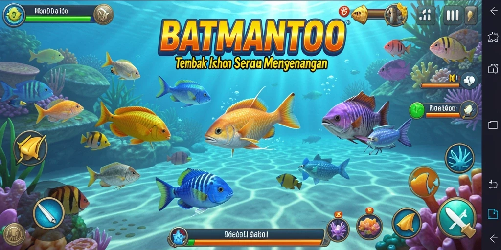 Screenshot gameplay BATMANTOTO menampilkan aksi menembak ikan yang seru.