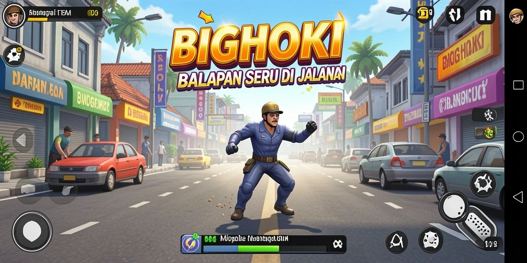 Tangkapan layar BIGHOKI menunjukkan serunya balapan di jalanan.