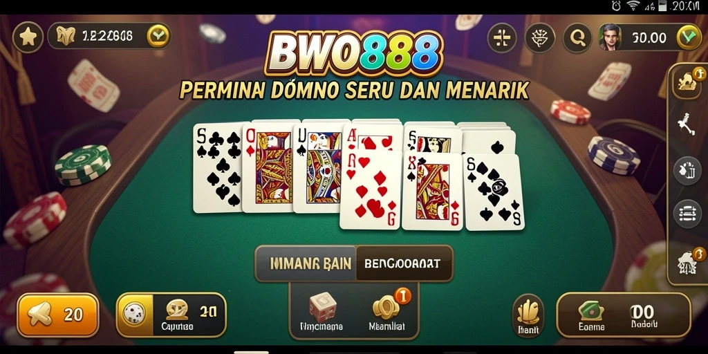 Tampilan gameplay menarik BWO888 dengan suasana permainan Domino.