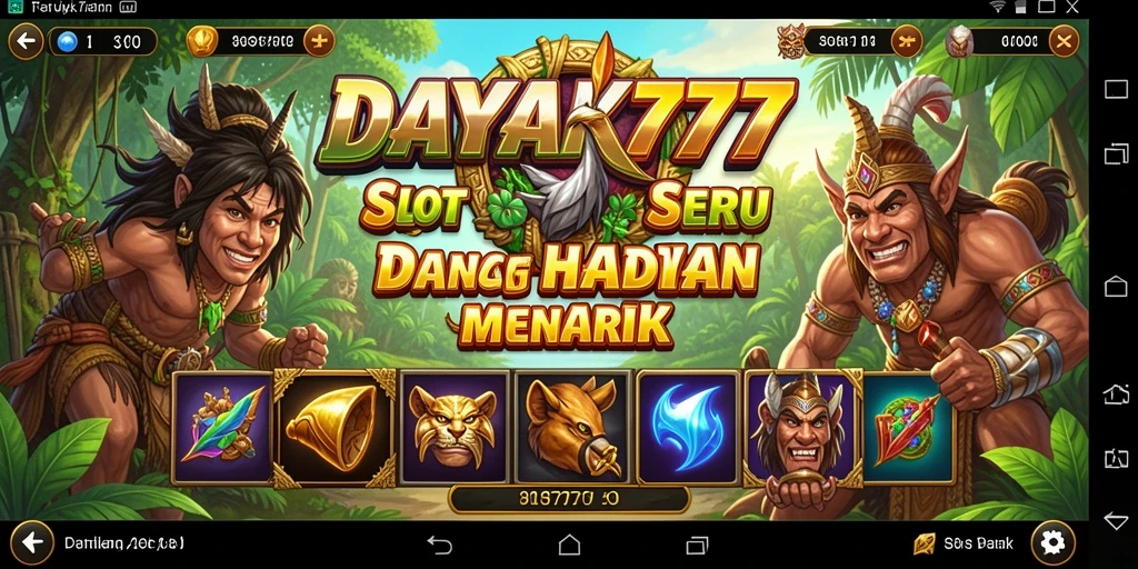 Tampilan menarik gameplay Slot DAYAK777 yang penuh warna.