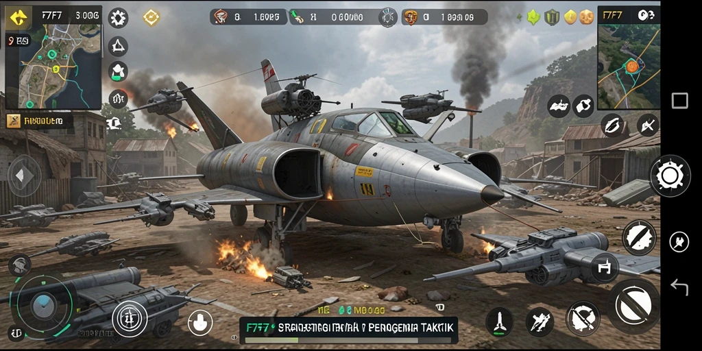 Tampilan gameplay mendebarkan dalam F7F7 dengan strategi seru.