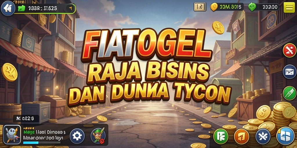Screenshot gameplay FIATOGEL menampilkan aksi membangun bisnis yang dinamis.