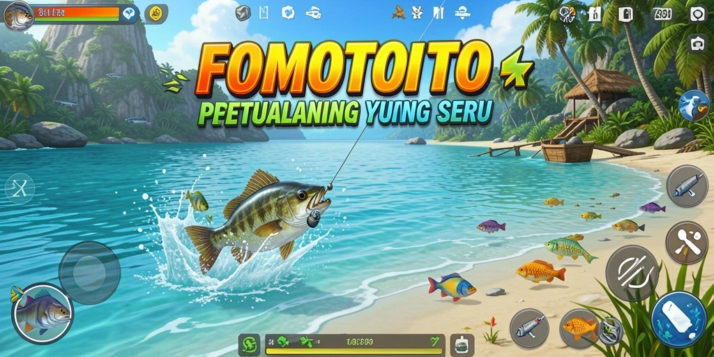 Tampilan gameplay FOMOTOTO yang menarik dengan grafis memukau.