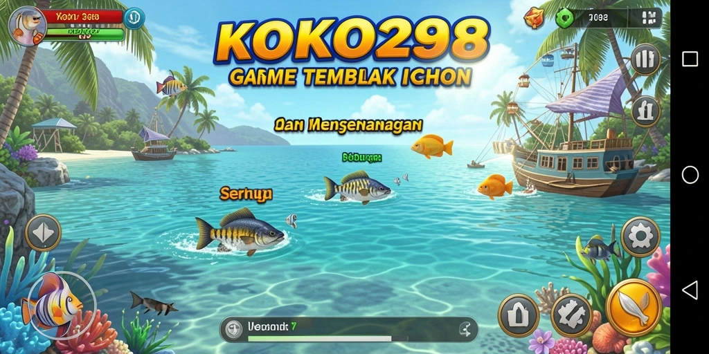Screenshot KOKO288 menampilkan aksi seru dalam permainan Tembak Ikan.