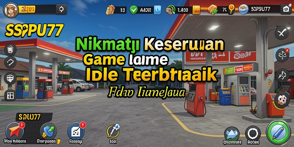 Tampilan gameplay SPBU77 yang menarik dengan pengelolaan SPBU.